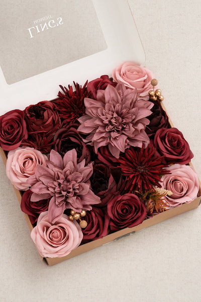Silk Dahlia Designer Flower Boxes