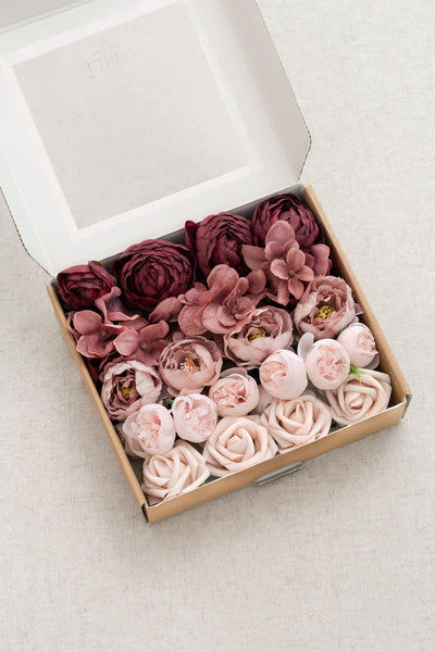 Burgundy & Marsala Flowers Box Set - 26 Styles - lingsDev