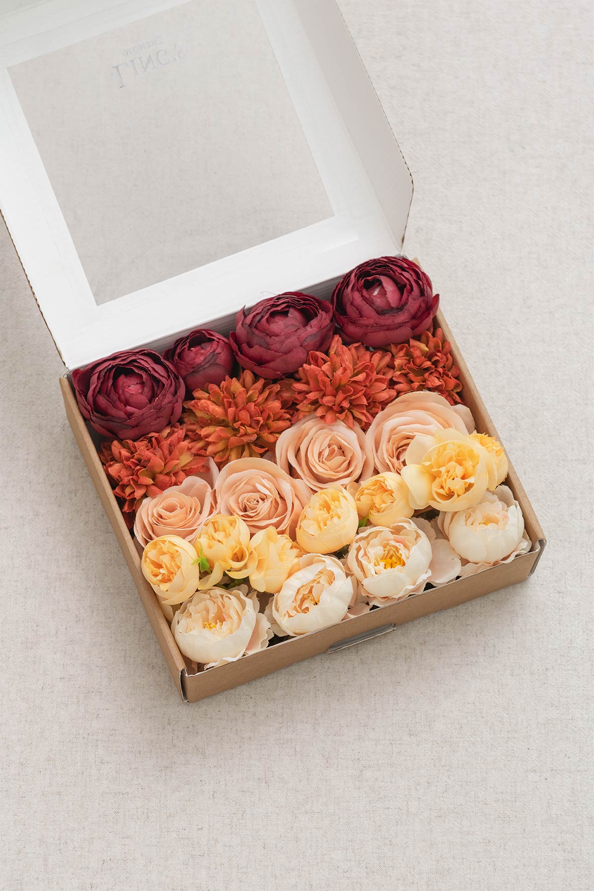 Dusty Rose & Burgundy Flowers Box Set - Charming Burnt Orange (Mini Basic) - lingsDev