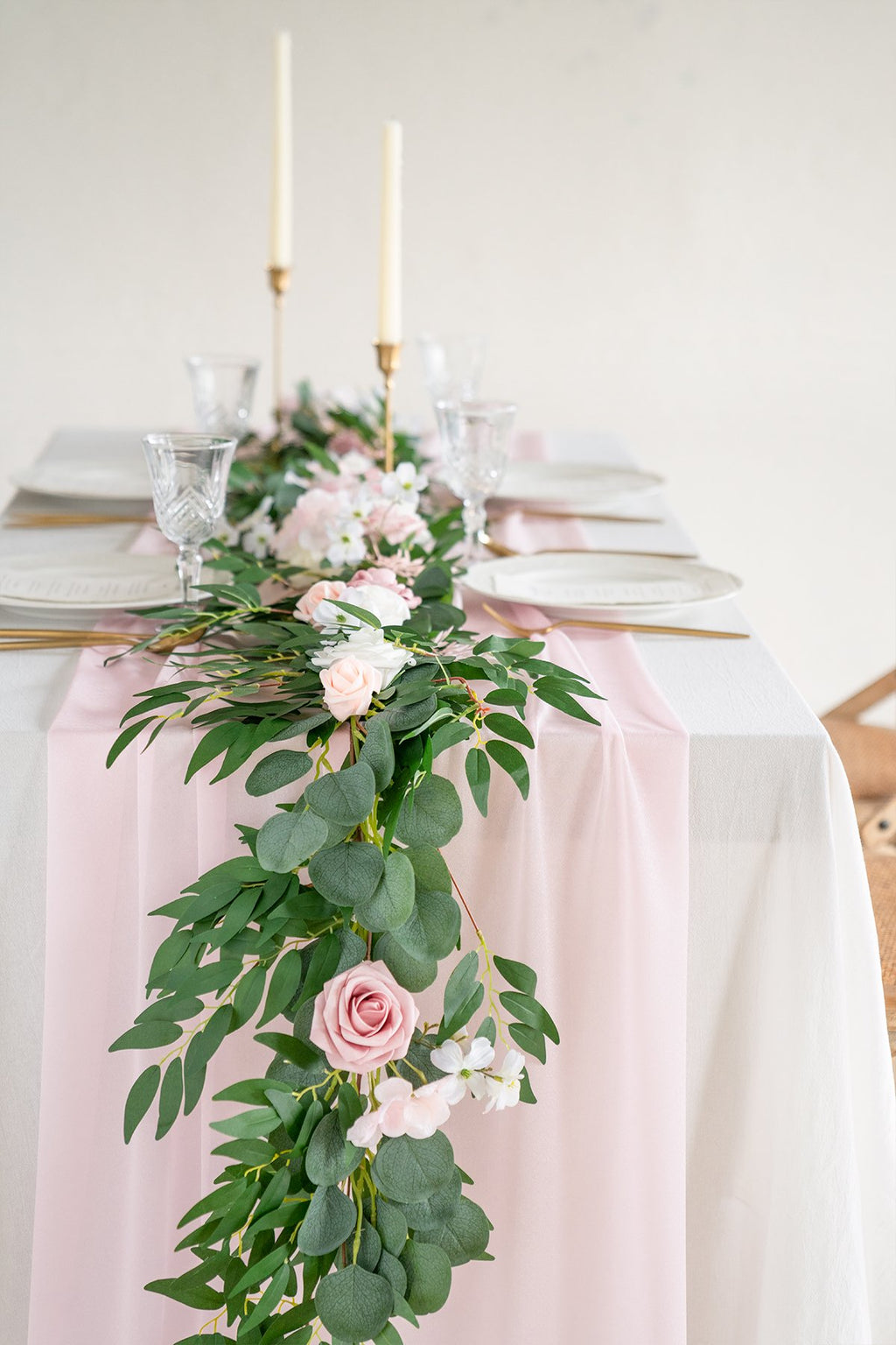 Sheer Chiffon Table Runner 27"w x 10FT - 2 Colors - lingsDev