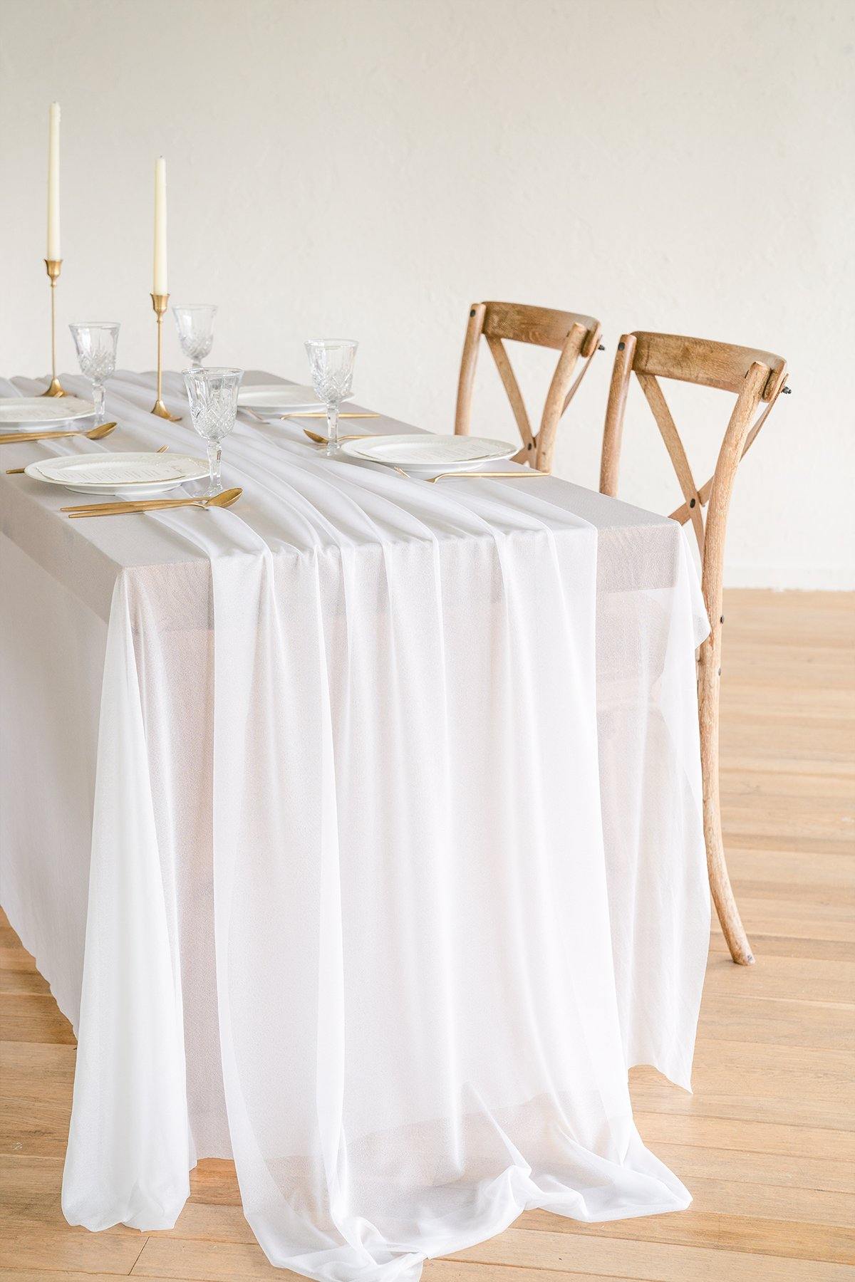 Romantic Sheer Table Runner 29"w x 10FT - 10 Colors - lingsDev
