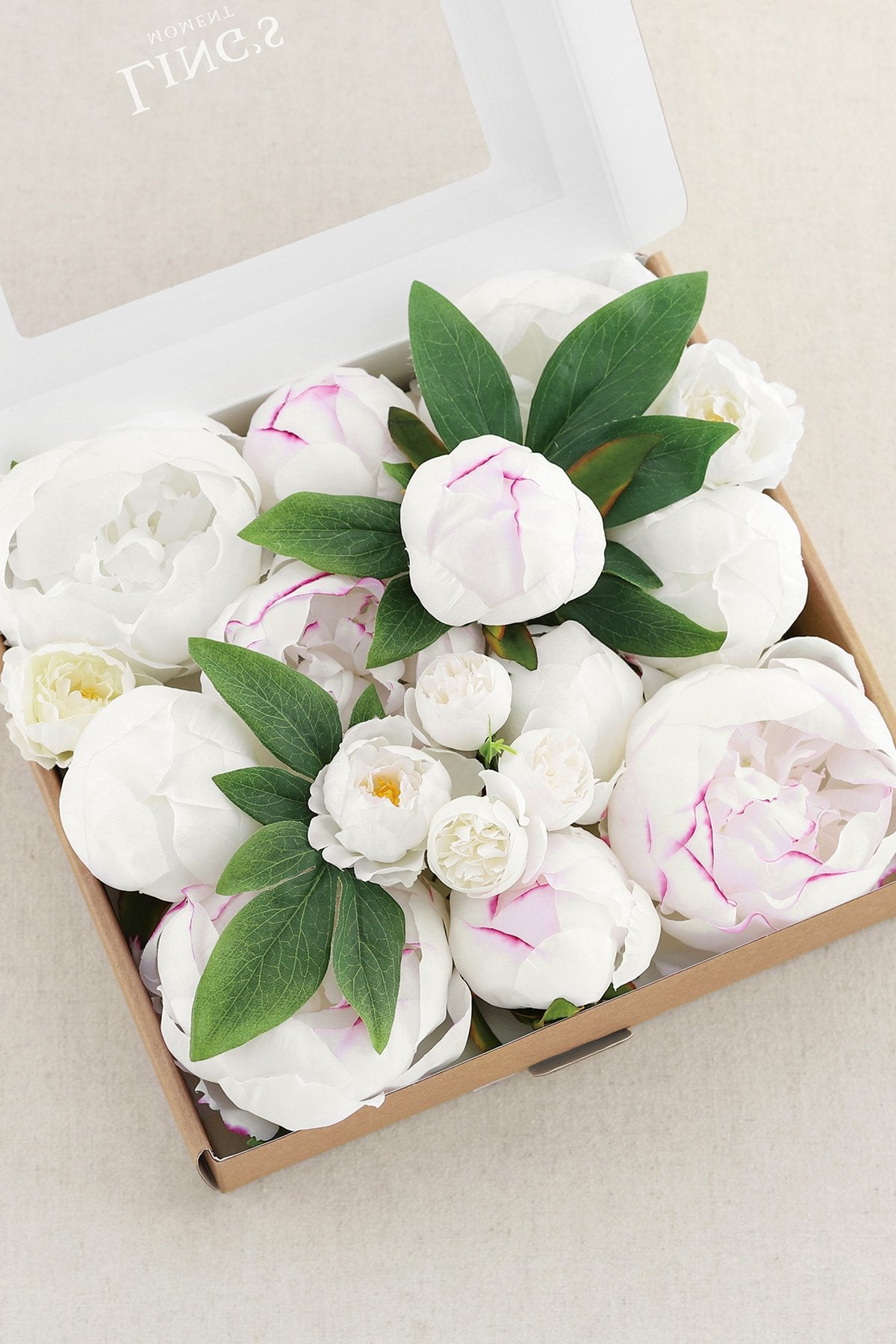 White & Beige Flowers & Greenery for DIY - lingsDev