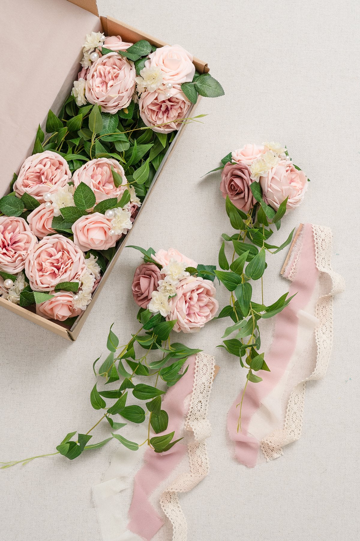 Wedding Aisle Decoration Pew Flowers (Set of 8) - Dusty Rose - lingsDev