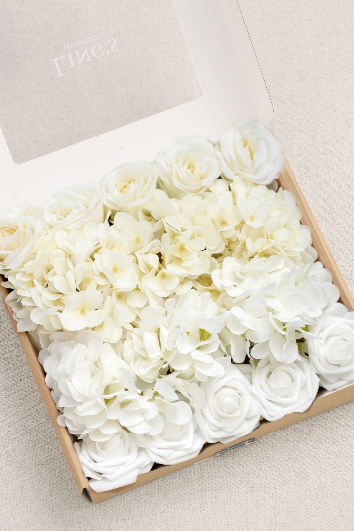 Flowers Box Set for DIY - White & Beige Theme - lingsDev