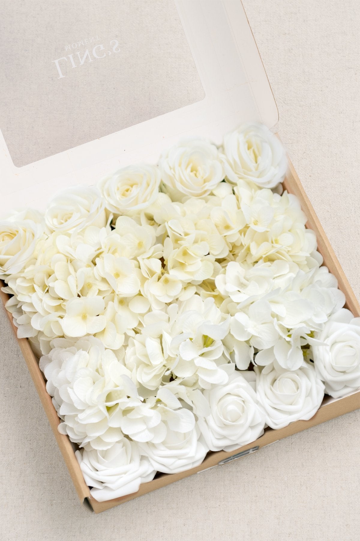 Flowers Box Set for DIY - White & Beige Theme - lingsDev
