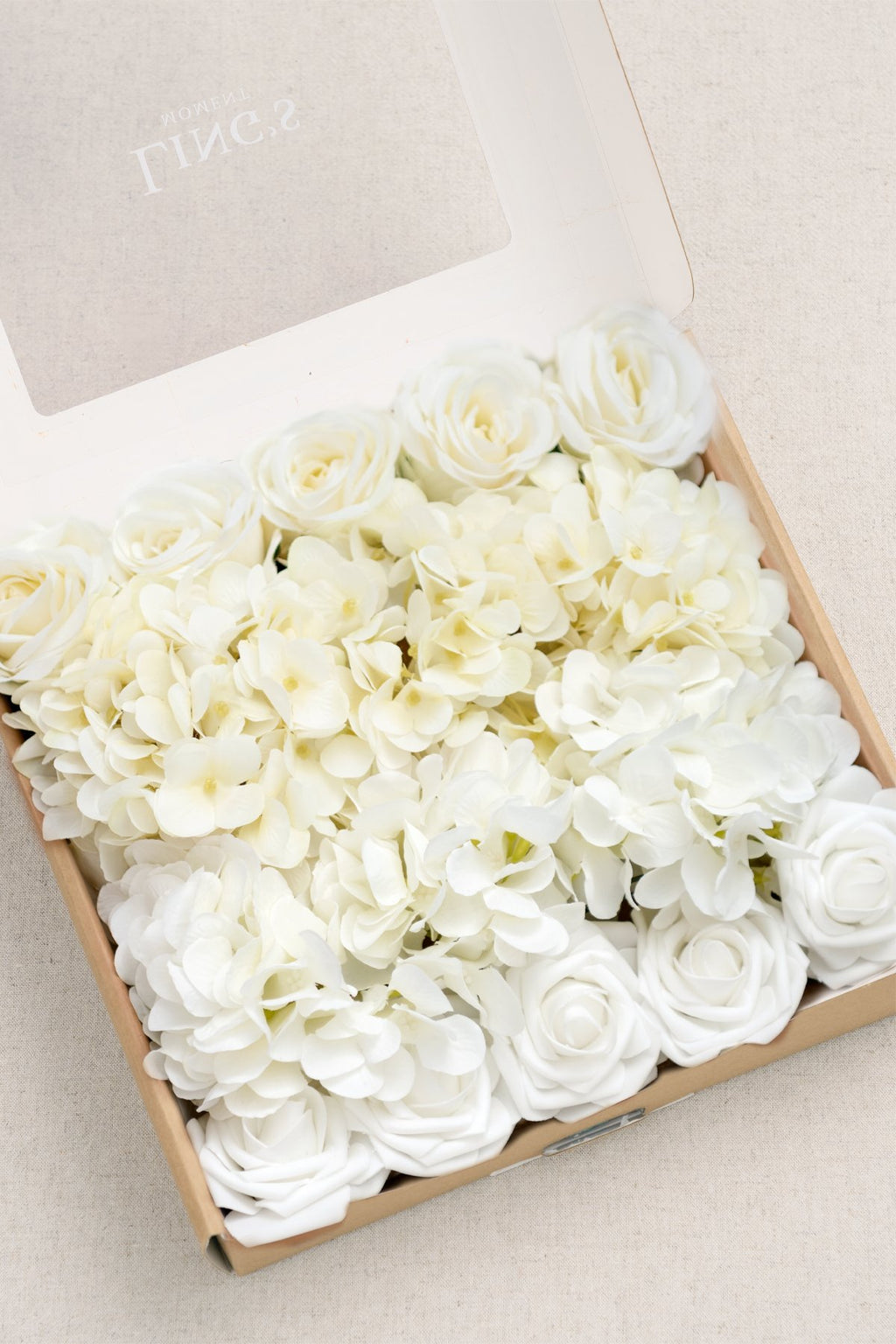 White & Beige Flowers & Greenery for DIY - lingsDev