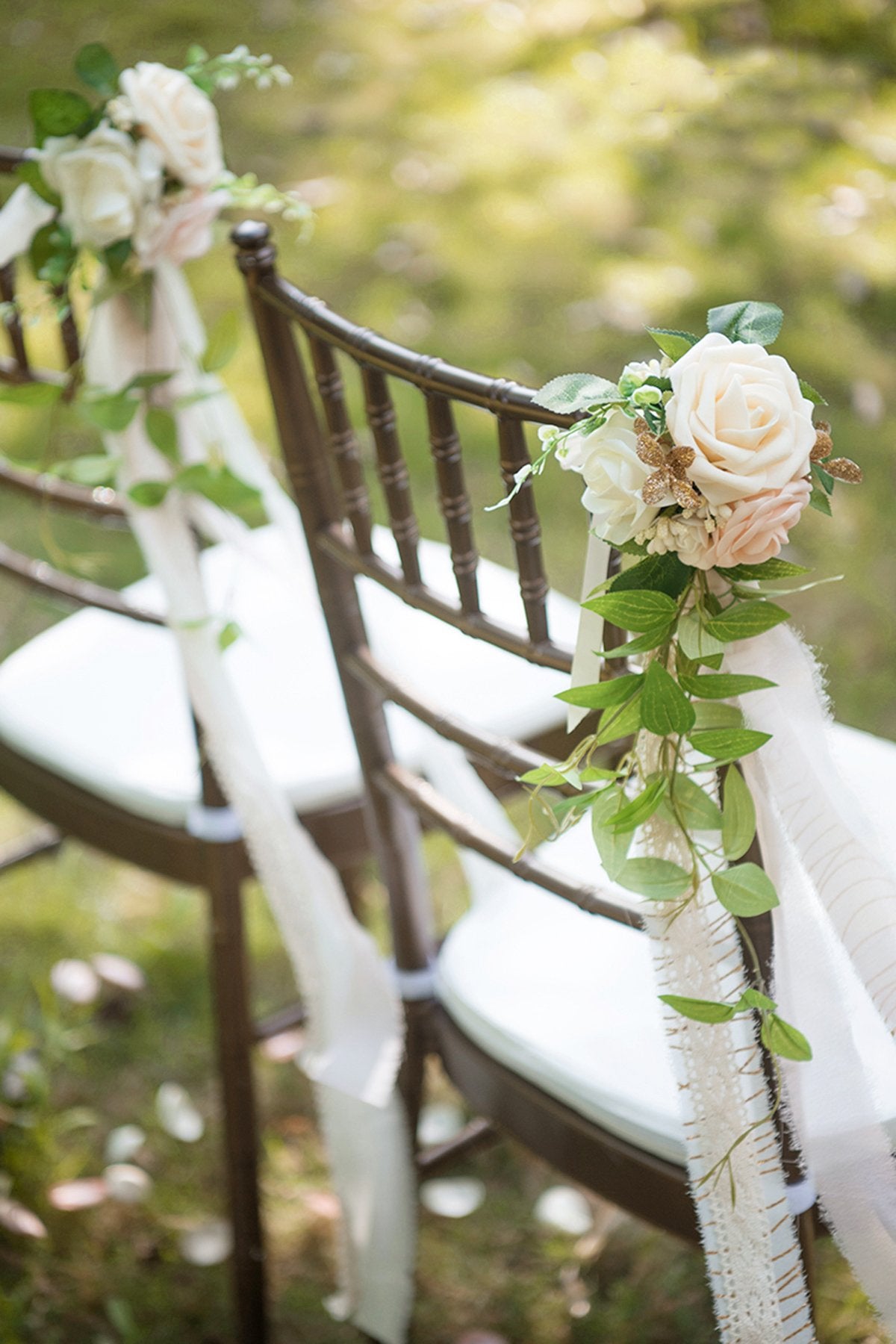 Wedding Aisle Decoration Pew Flowers (Set of 8) - Blush - lingsDev