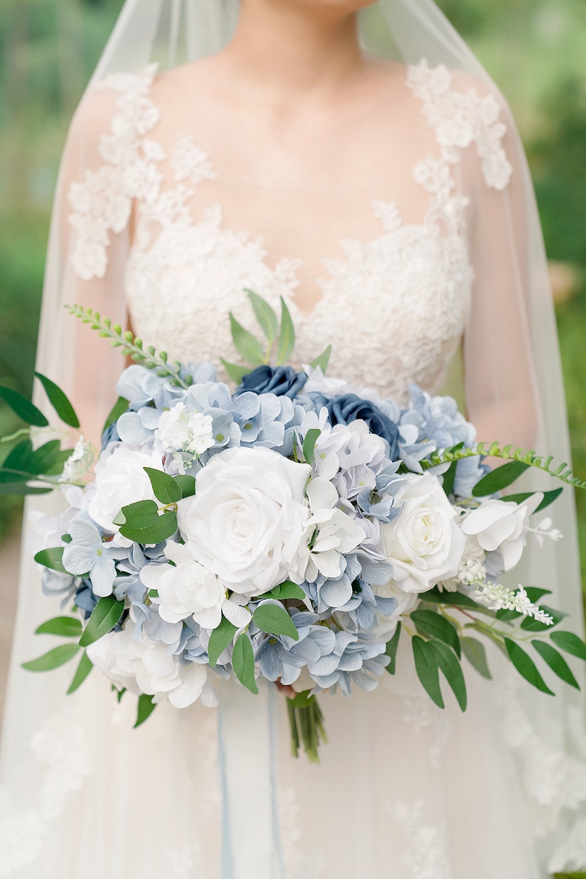 Silk Hydrangea with Stem - 2 Colors - lingsDev