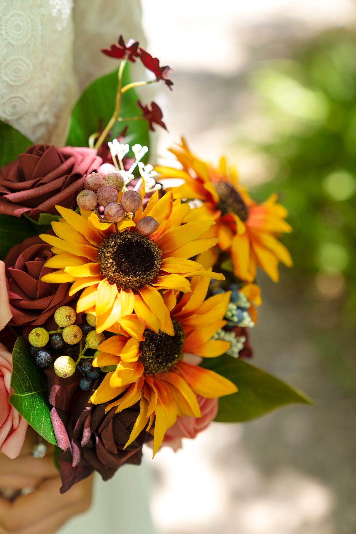 Burgundy & Marsala Designer Flower Boxes