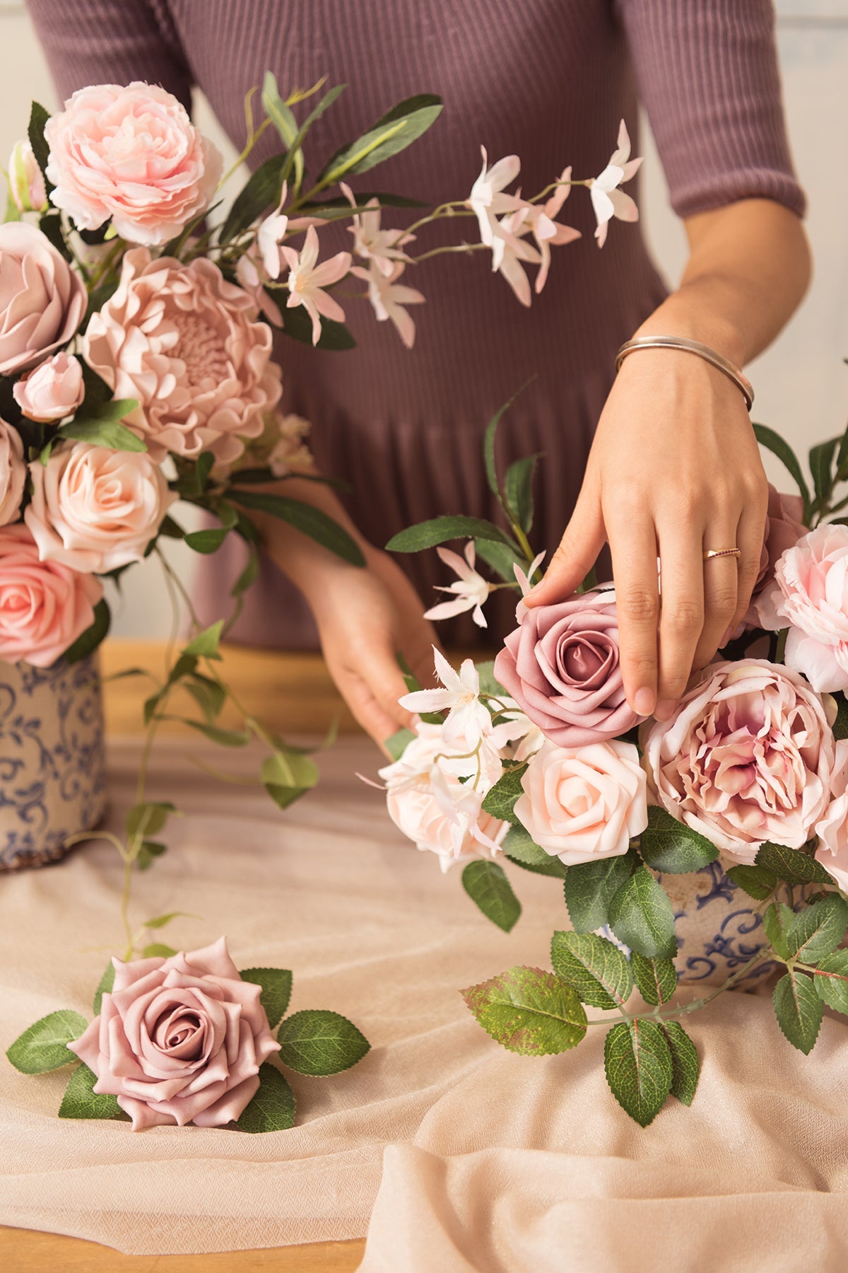 Dusty Rose Designer Flower Boxes