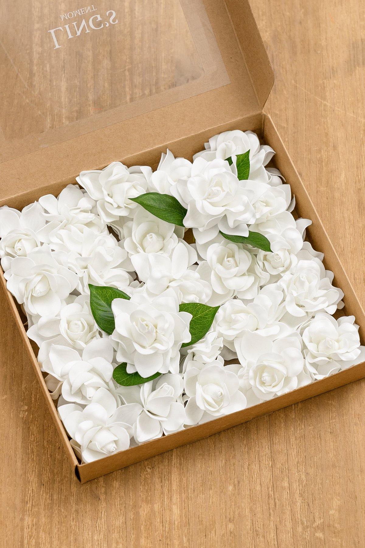 3" Foam Gardenia with Stem - 3 Colors - lingsDev