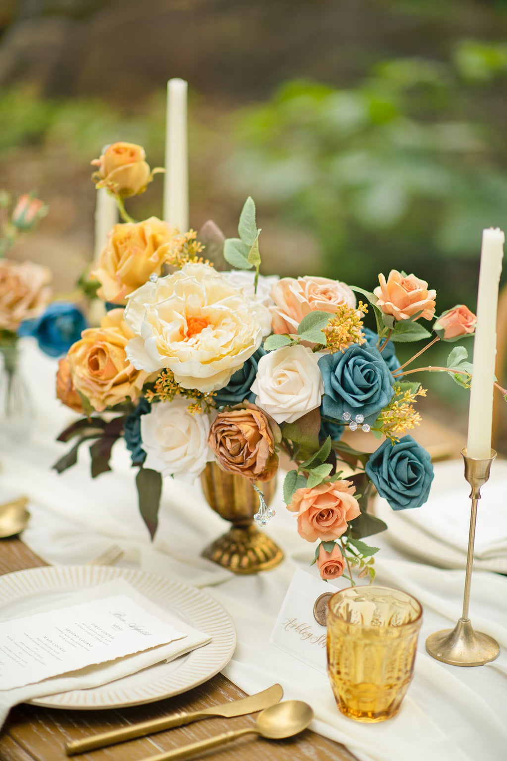 Moody Teal Designer Flower Boxes