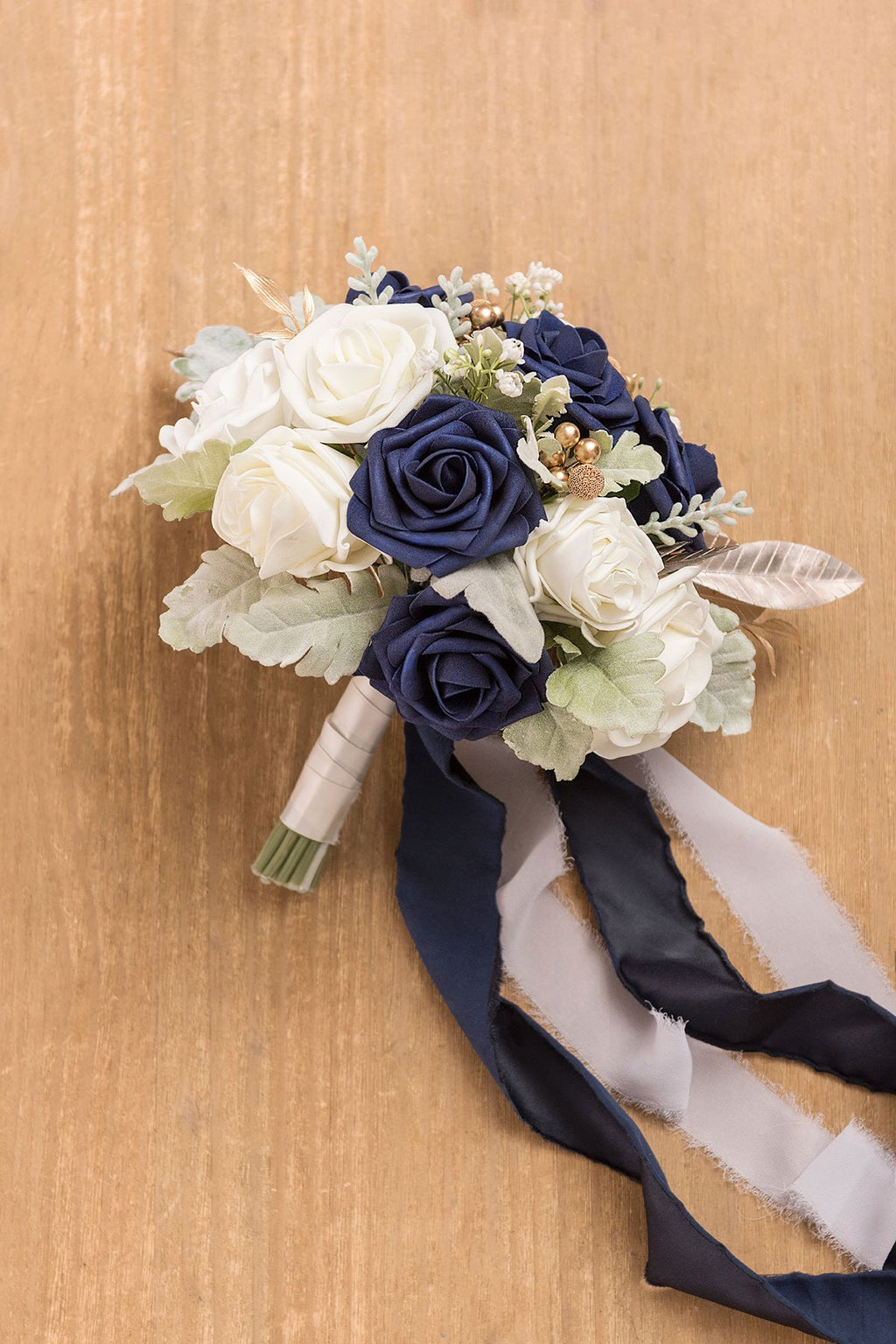 9" Bridesmaid Bouquet - Navy Blue - lingsDev