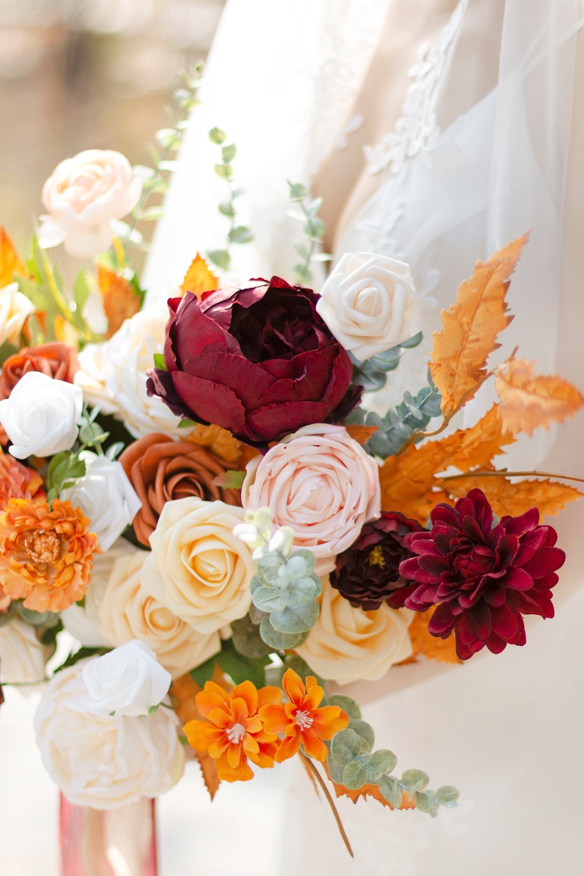 Burgundy & Marsala Designer Flower Boxes