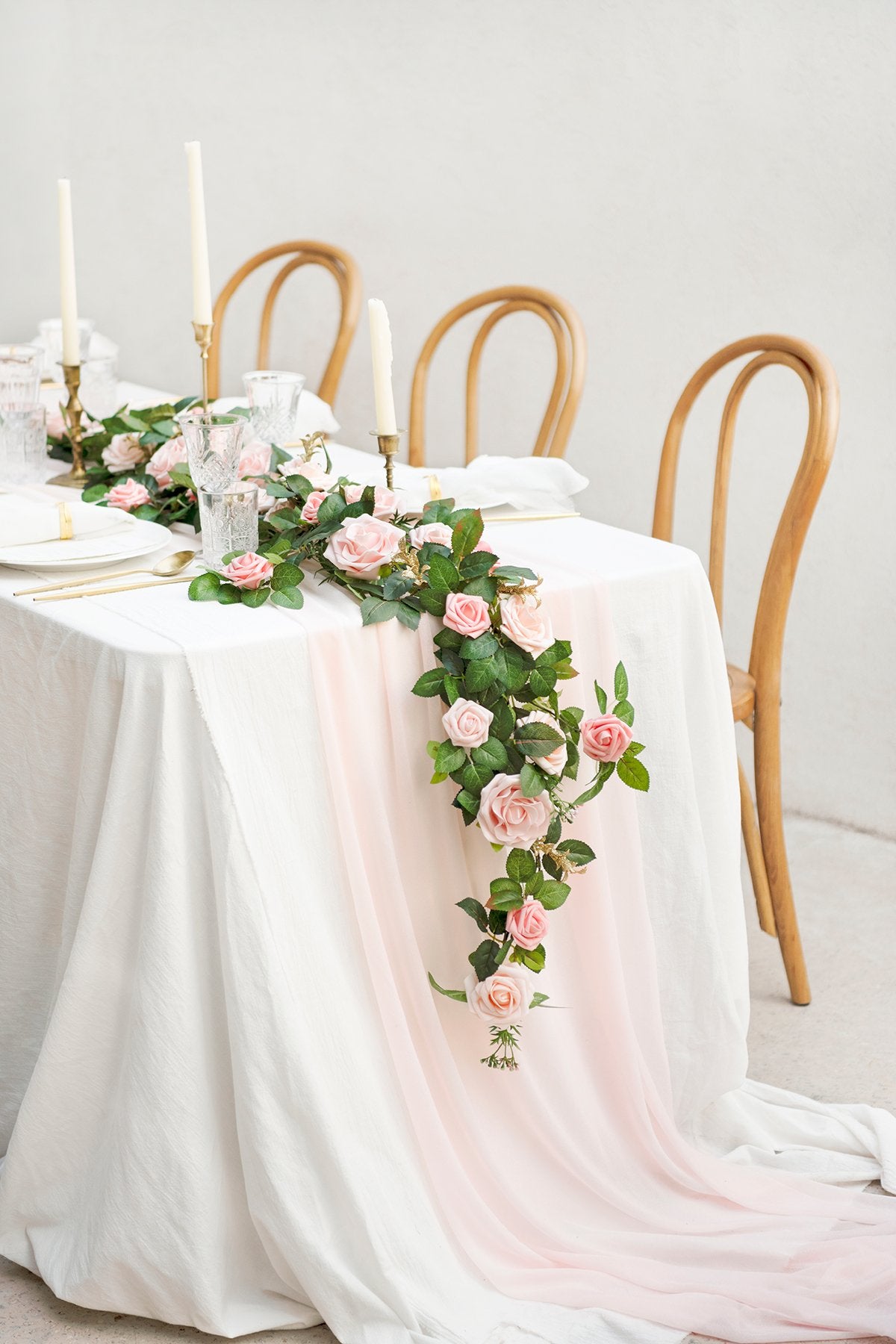 Rose Flower Garland 5FT - Blush Pink - lingsDev