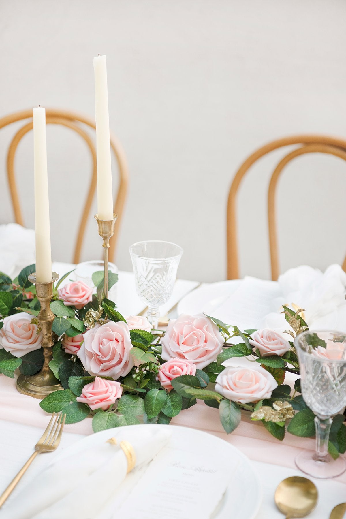 Rose Flower Garland 5FT - Blush Pink - lingsDev