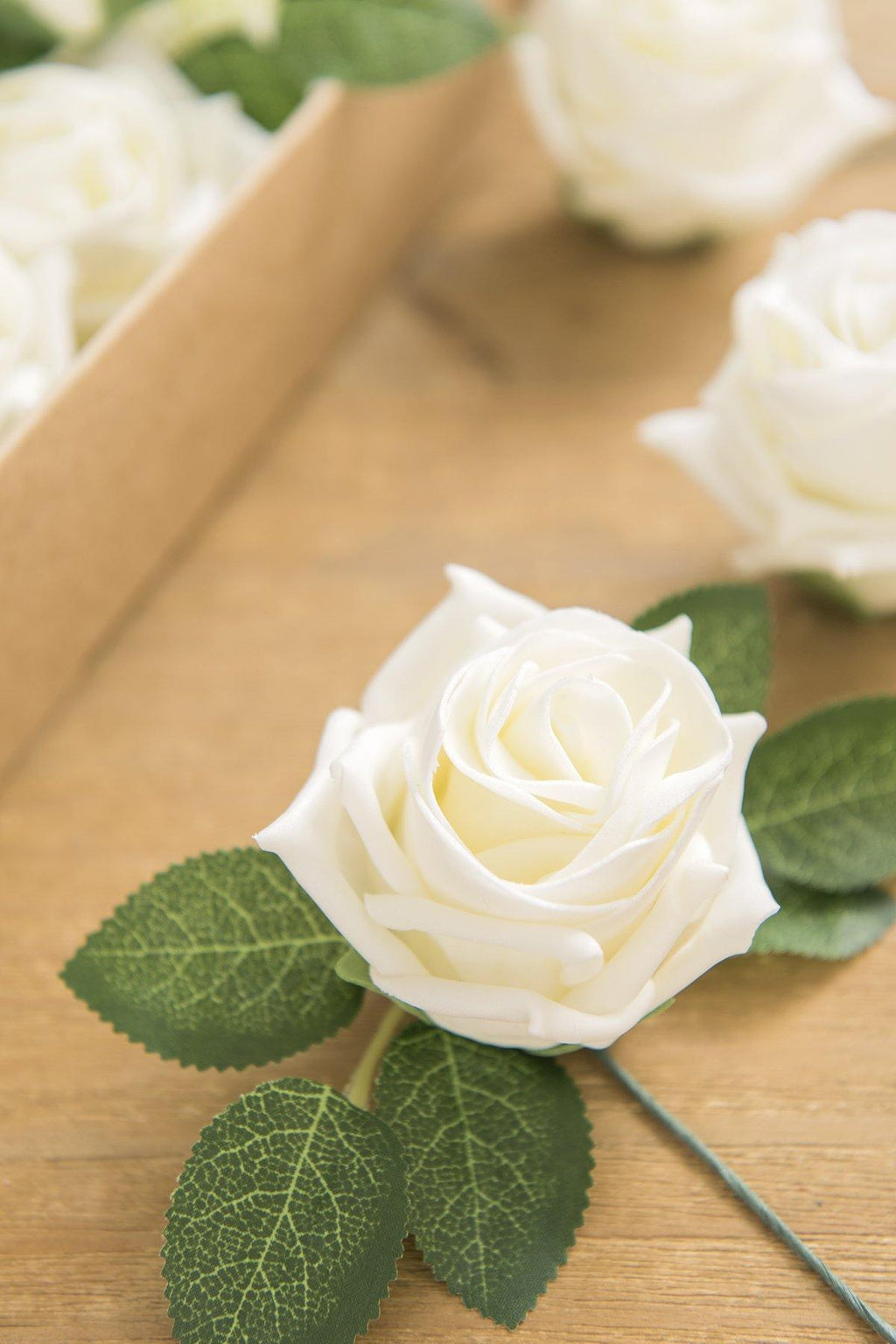 2.5" Foam High-Centerd Rose with Stem - 6 Colors - lingsDev