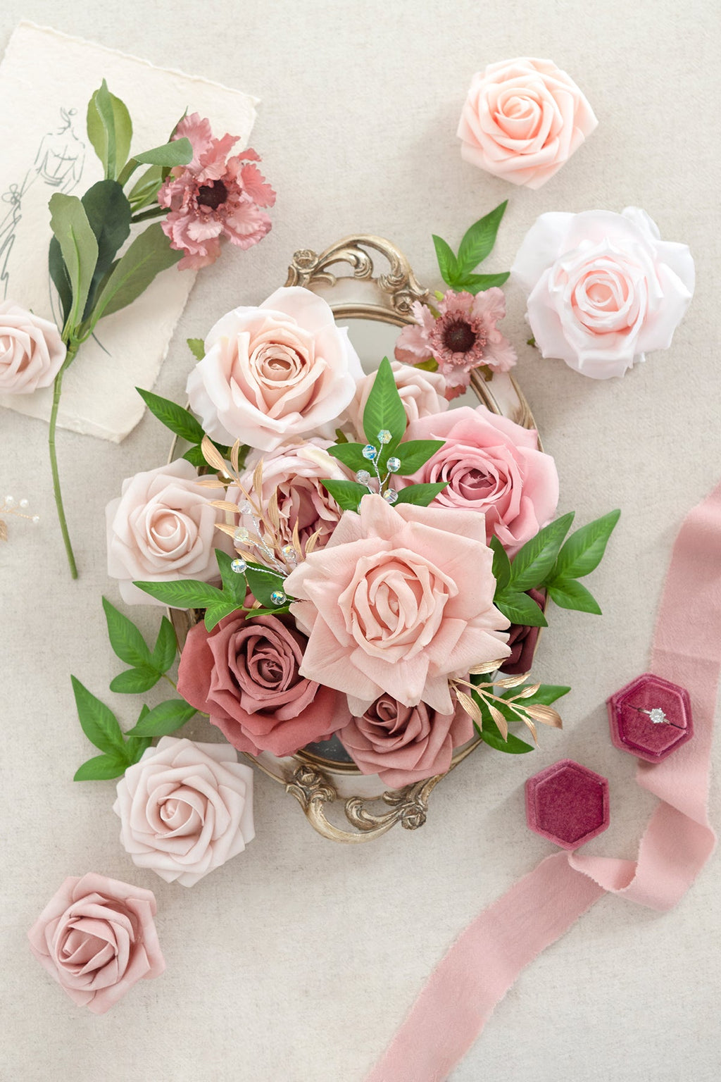 Dusty Rose Designer Flower Boxes