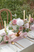 Assorted Size Half Moon Flower Ball Centerpiece (Set of 3) - Dusty Rose - lingsDev