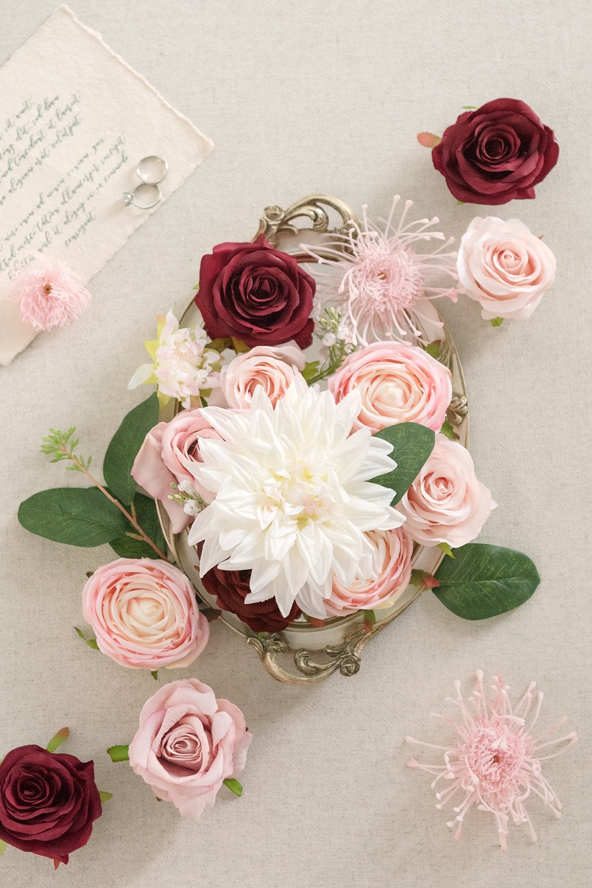 Burgundy & Marsala Flowers Box Set - 26 Styles - lingsDev
