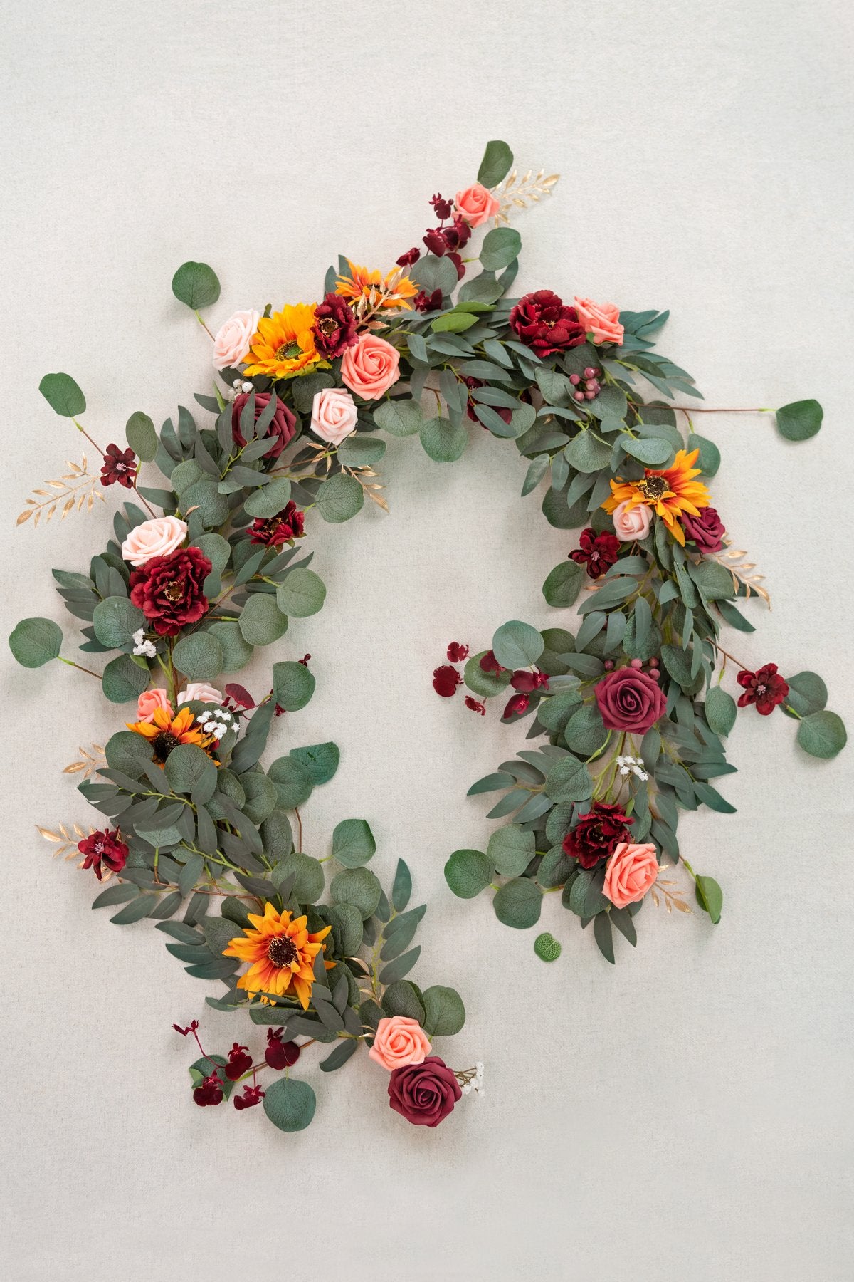 Eucalyptus Willow Leaf Flower Garland 6.5ft - Rustic Sunflower - lingsDev