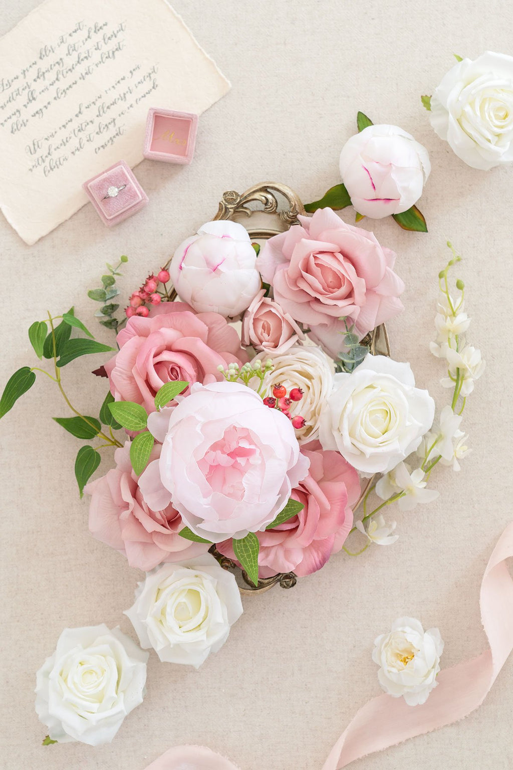 Dusty Rose Flowers Box Set - 20 Styles - lingsDev
