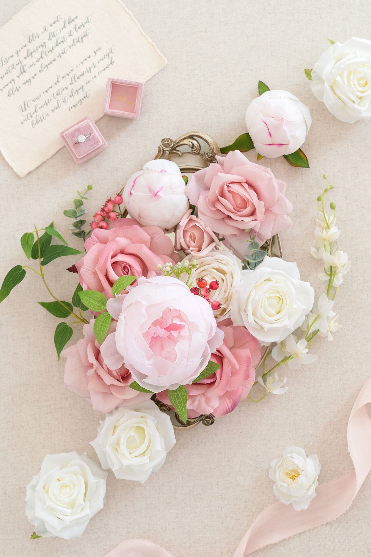 Dusty Rose Flowers Box Set - 20 Styles - lingsDev