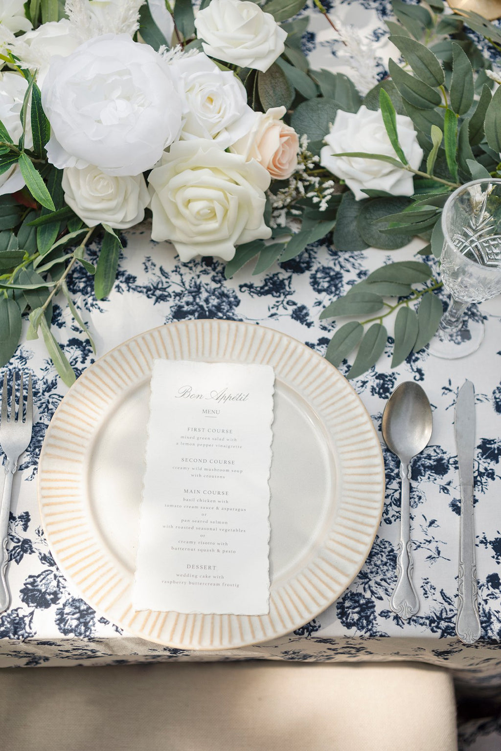 Elegant French Toile Tablecloth for Reception Table - lingsDev