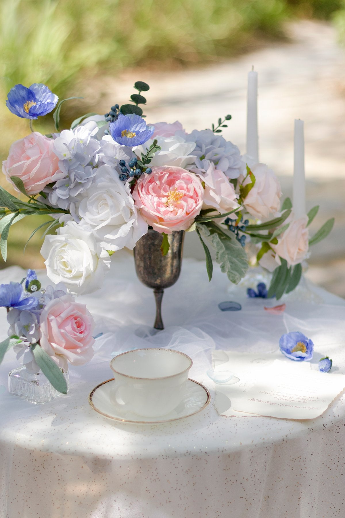 Dusty Blue Flowers Box Set - 11 Styles - lingsDev