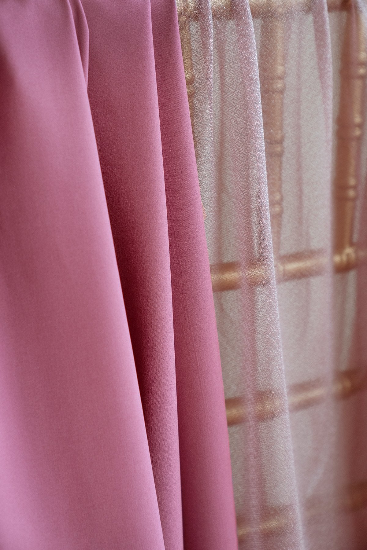 Sheer Backdrop Curtain Panels 60"w x 10FT (Set of 2) - 7 Colors - lingsDev