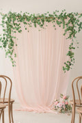 Sheer Backdrop Curtain 2 Panels - Blush - lingsDev
