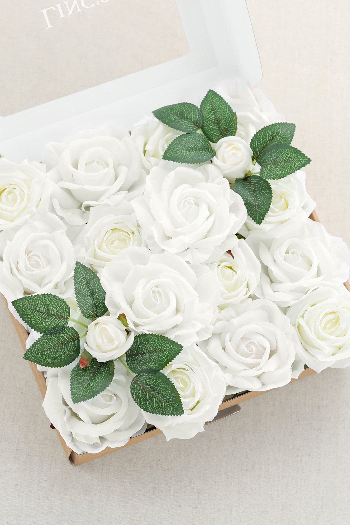 White & Beige Flowers & Greenery for DIY - lingsDev