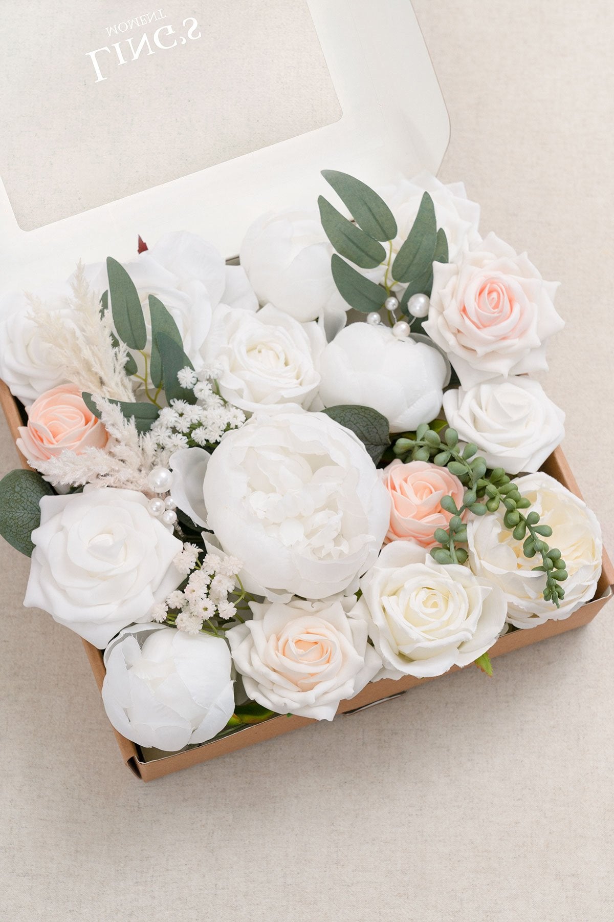 Flowers Box Set for DIY - White & Sage Theme - lingsDev