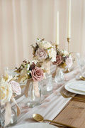 Centerpiece Mini Flower Bouquets (Set of 6) - Neutral Dusty Rose - lingsDev