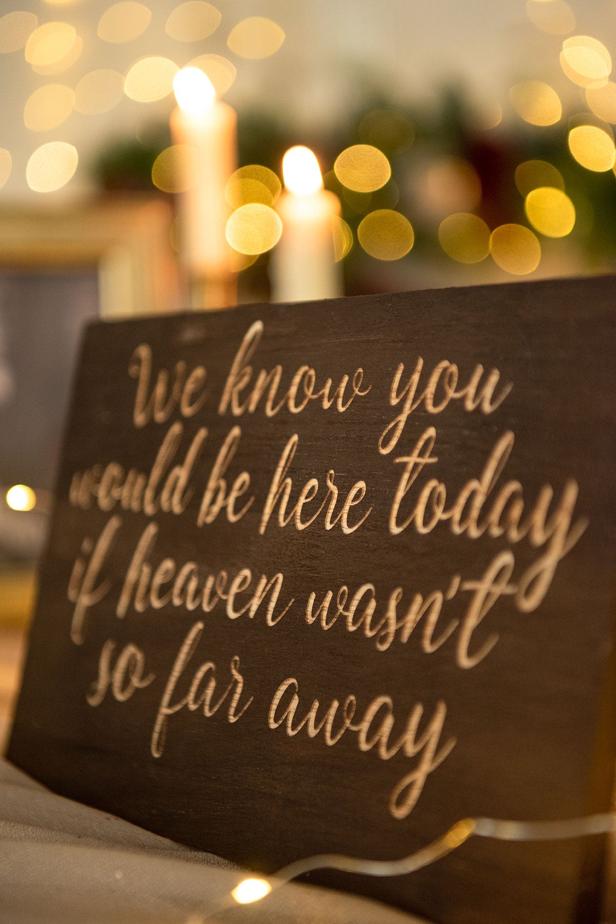 Wedding Remembrance Sign - We Know You Would Be Here Today