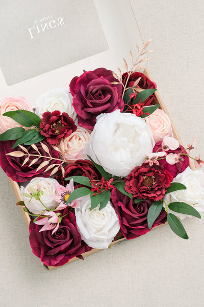 Natural Touch Peony Designer Flower Boxes
