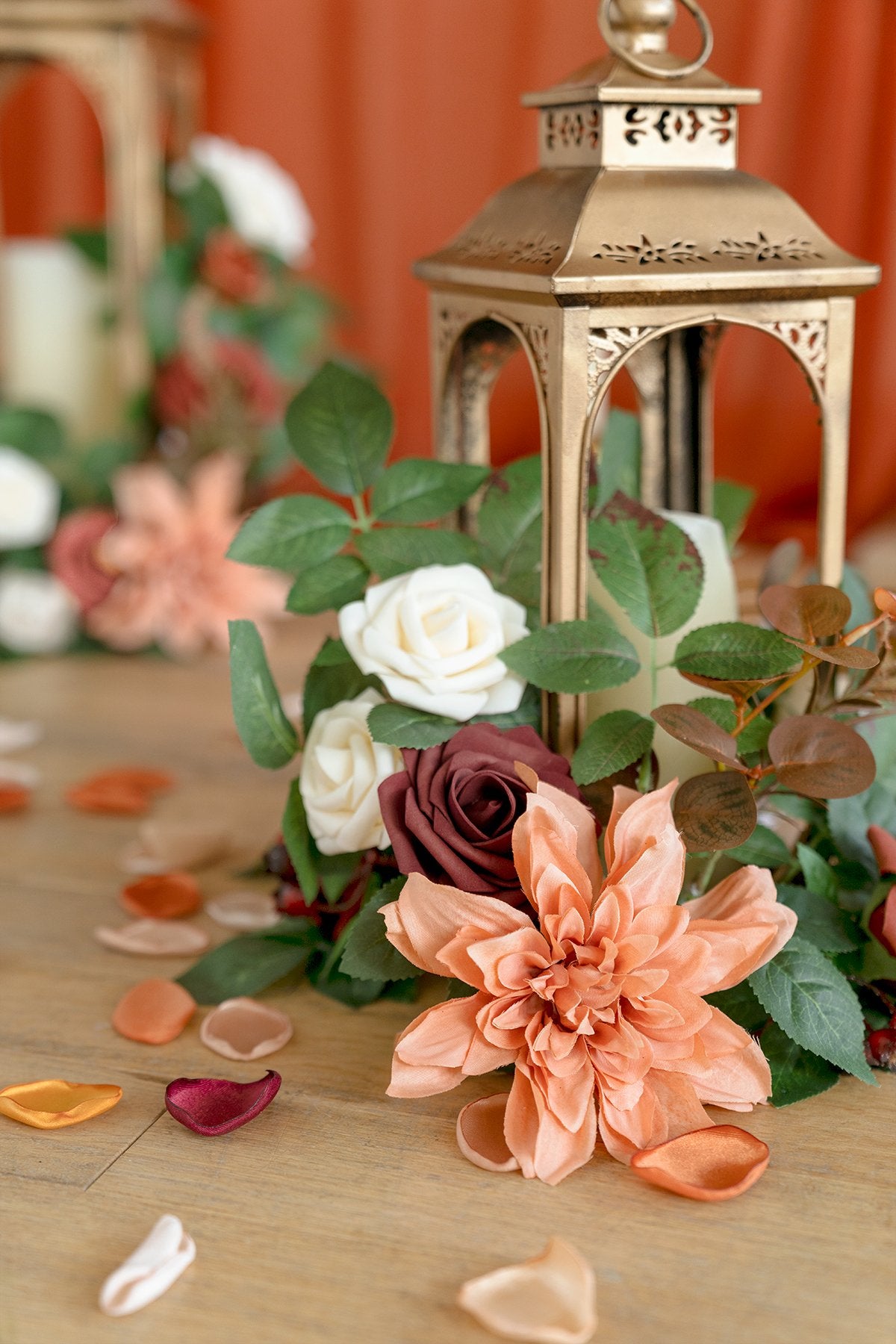 Lantern Floral Arrangements (Set of 6) - Sunset Terracotta