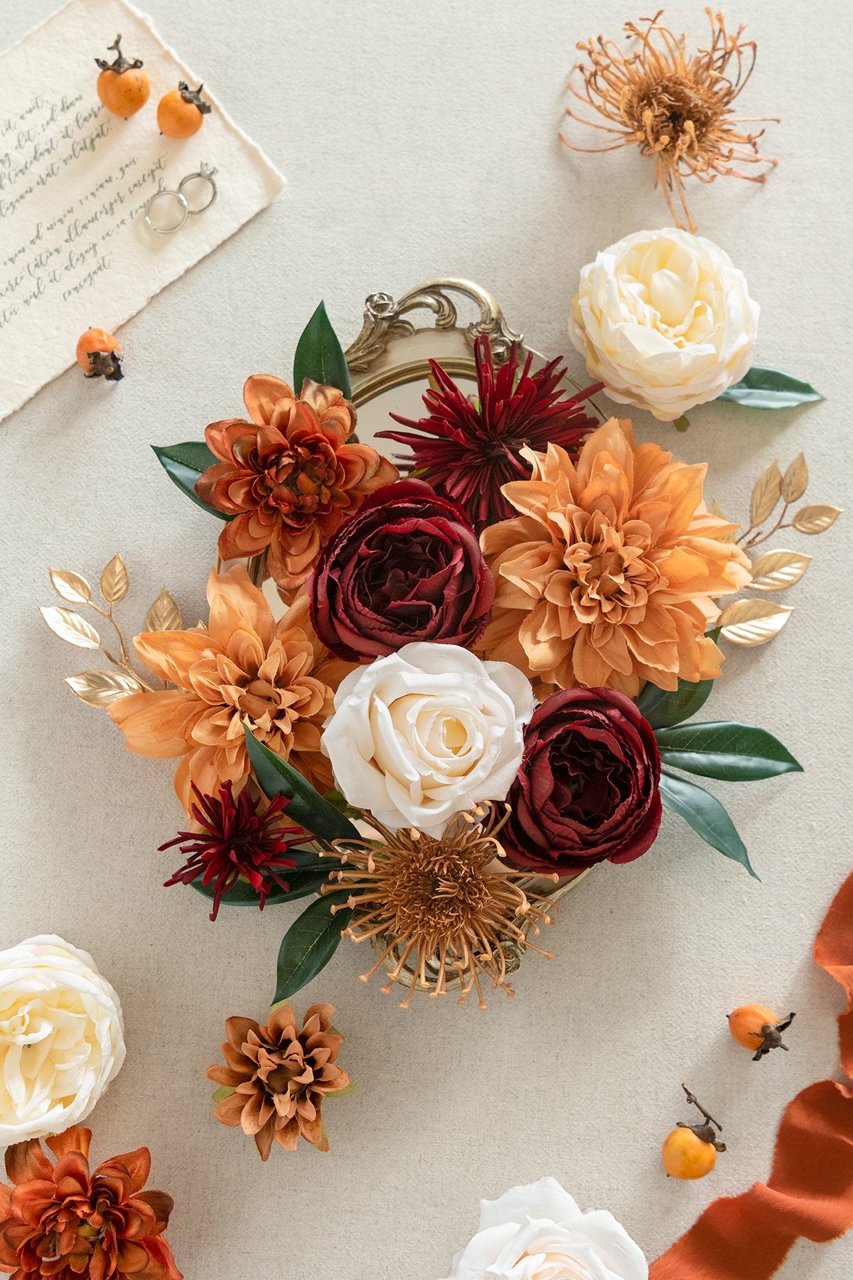 Burgundy & Marsala Flowers Box Set - 26 Styles - lingsDev