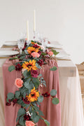 Eucalyptus Willow Leaf Flower Garland 6.5ft - Rustic Sunflower - lingsDev