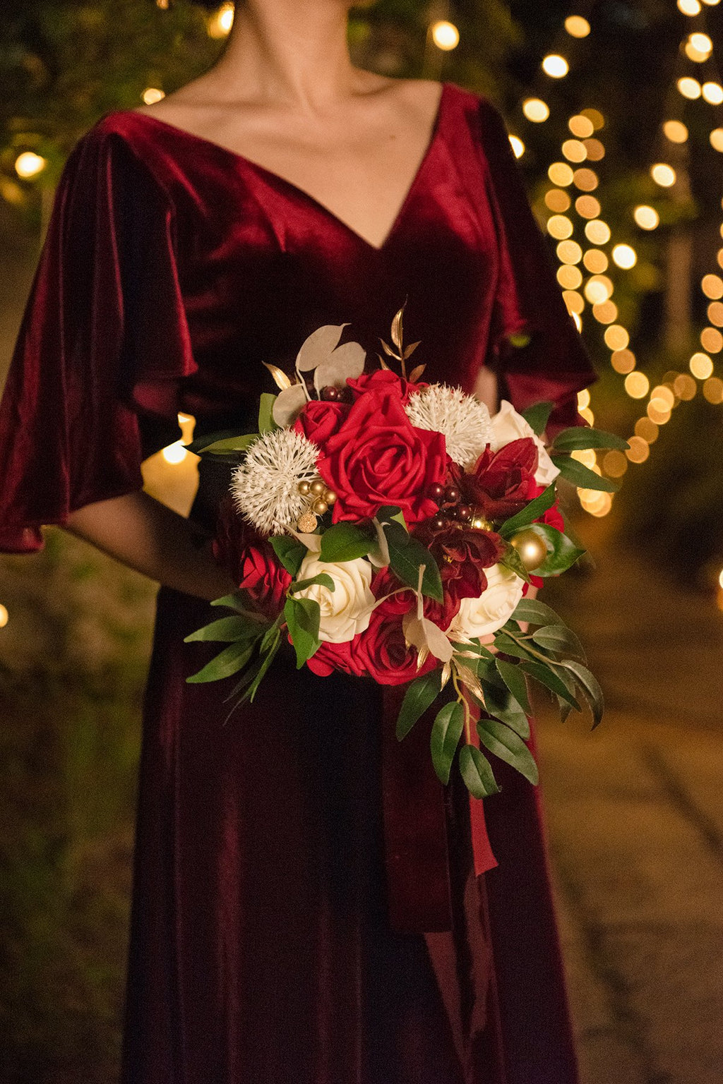 7"/9" Bridesmaid Bouquet - Whimsical Christmas - lingsDev