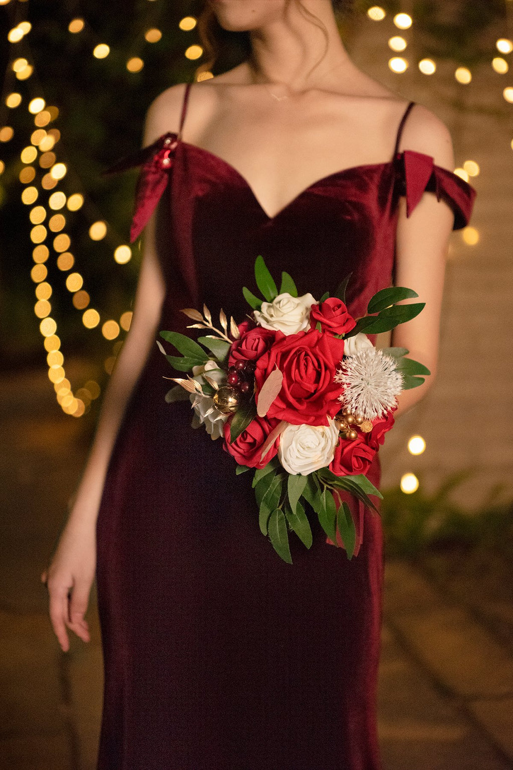 7"/9" Bridesmaid Bouquet - Whimsical Christmas - lingsDev