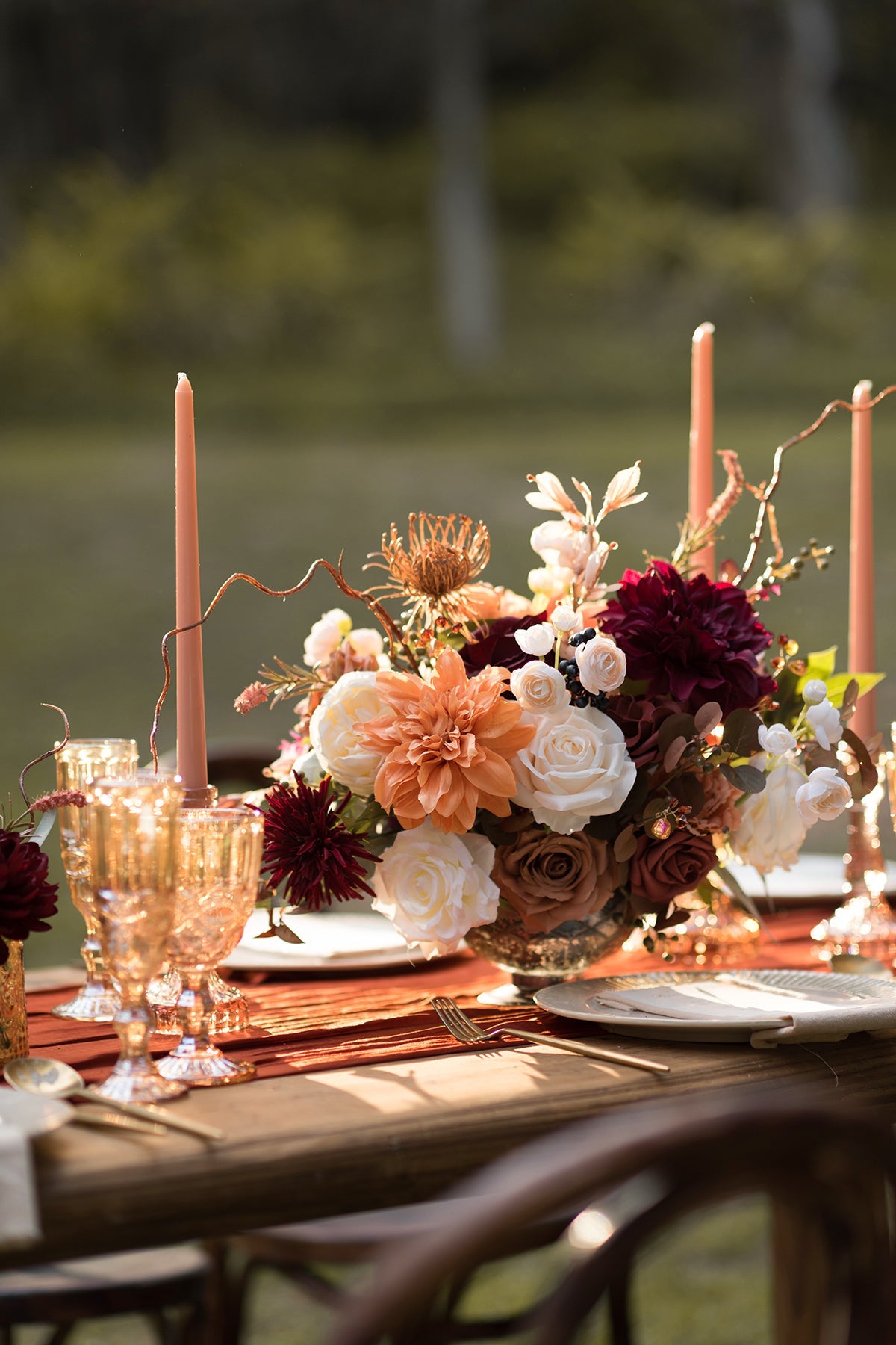 Silk Dahlia Designer Flower Boxes