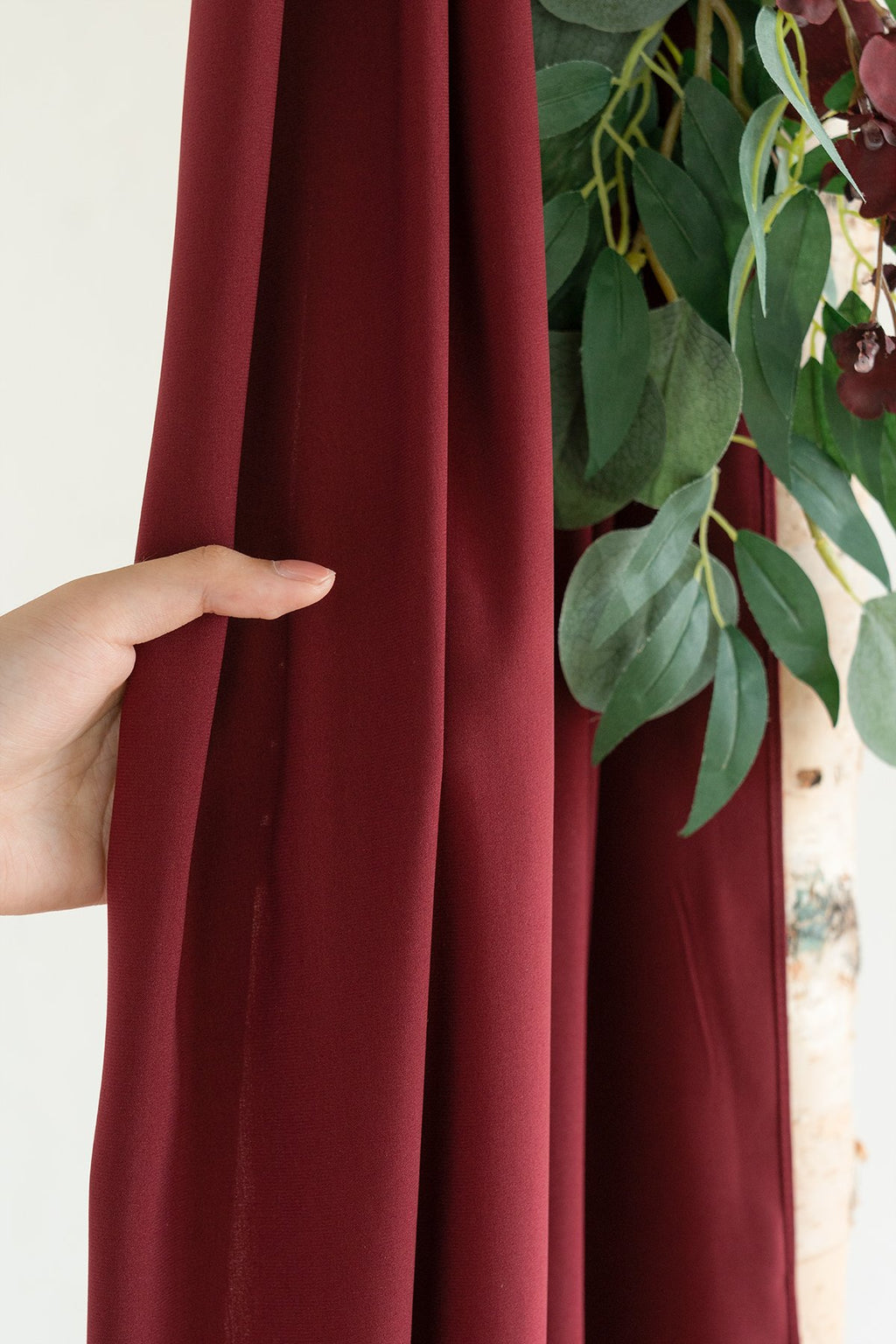 Flower Arch Décor with Drape (Set of 2) - Marsala - lingsDev