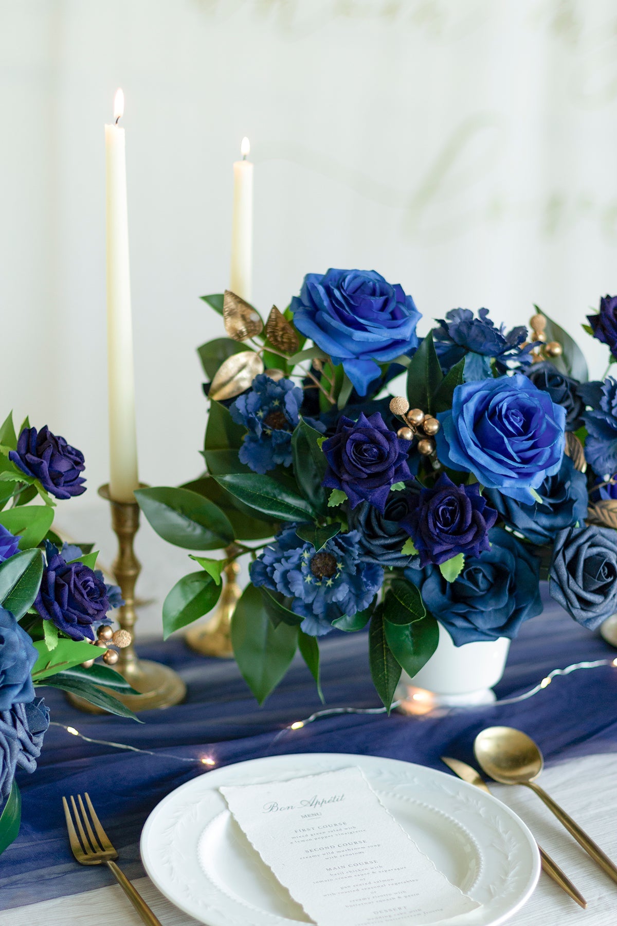 Dusty Blue & Navy Designer Flower Boxes