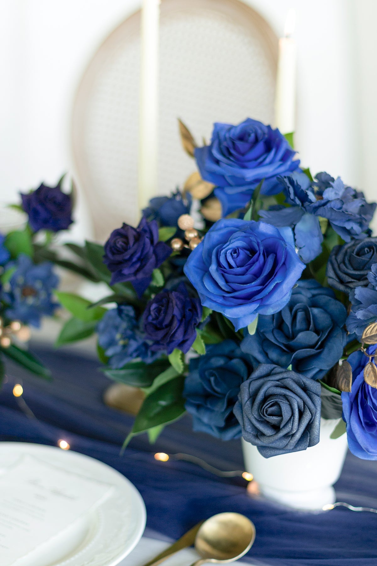 Dusty Blue & Navy Designer Flower Boxes