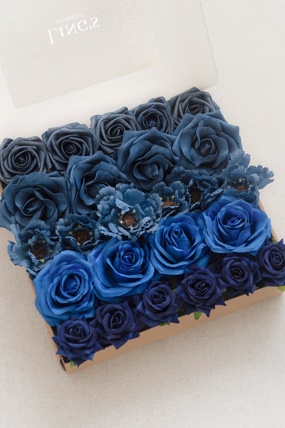 Dusty Blue & Navy Designer Flower Boxes