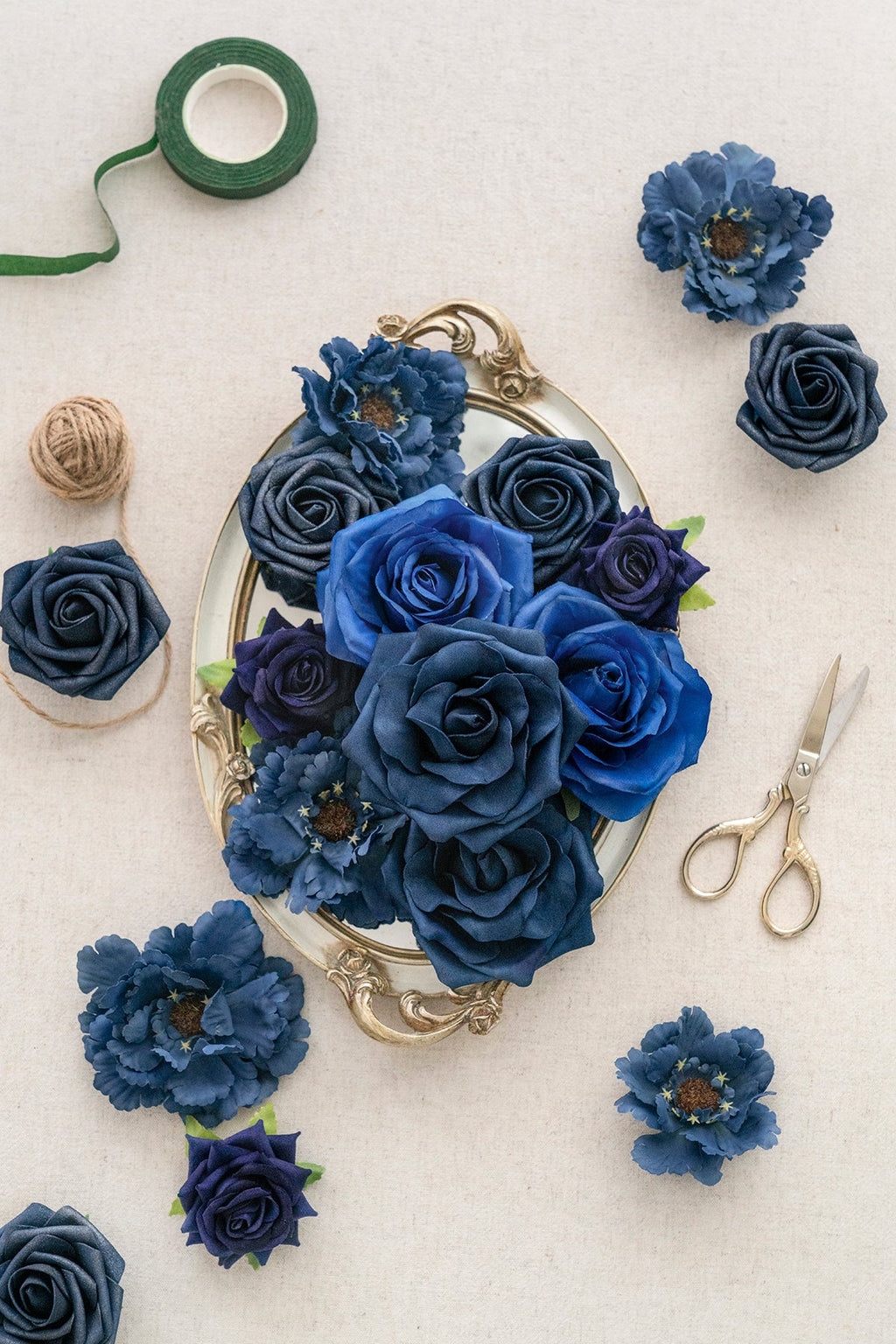 Dusty Blue & Navy Designer Flower Boxes