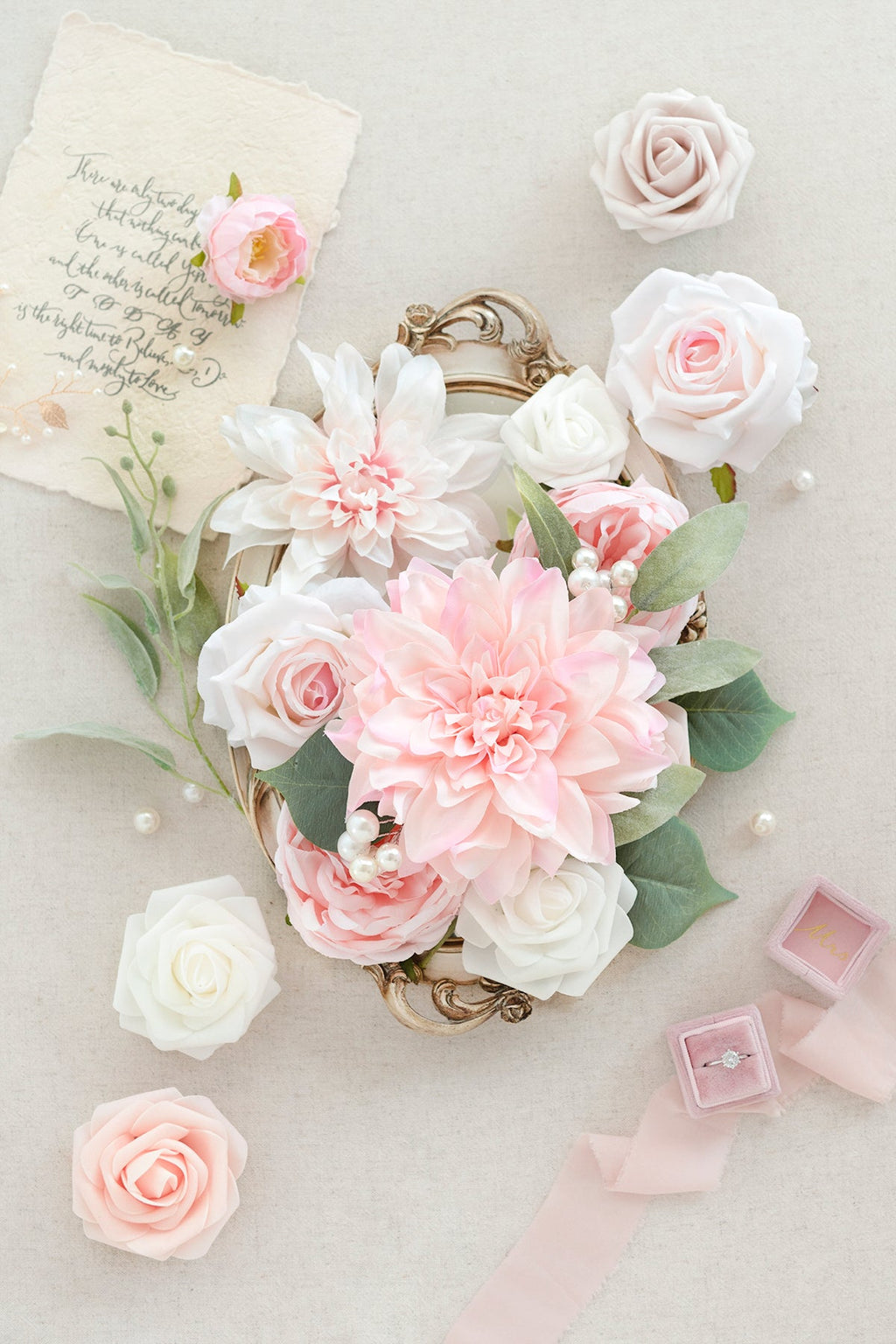 Silk Dahlia Designer Flower Boxes