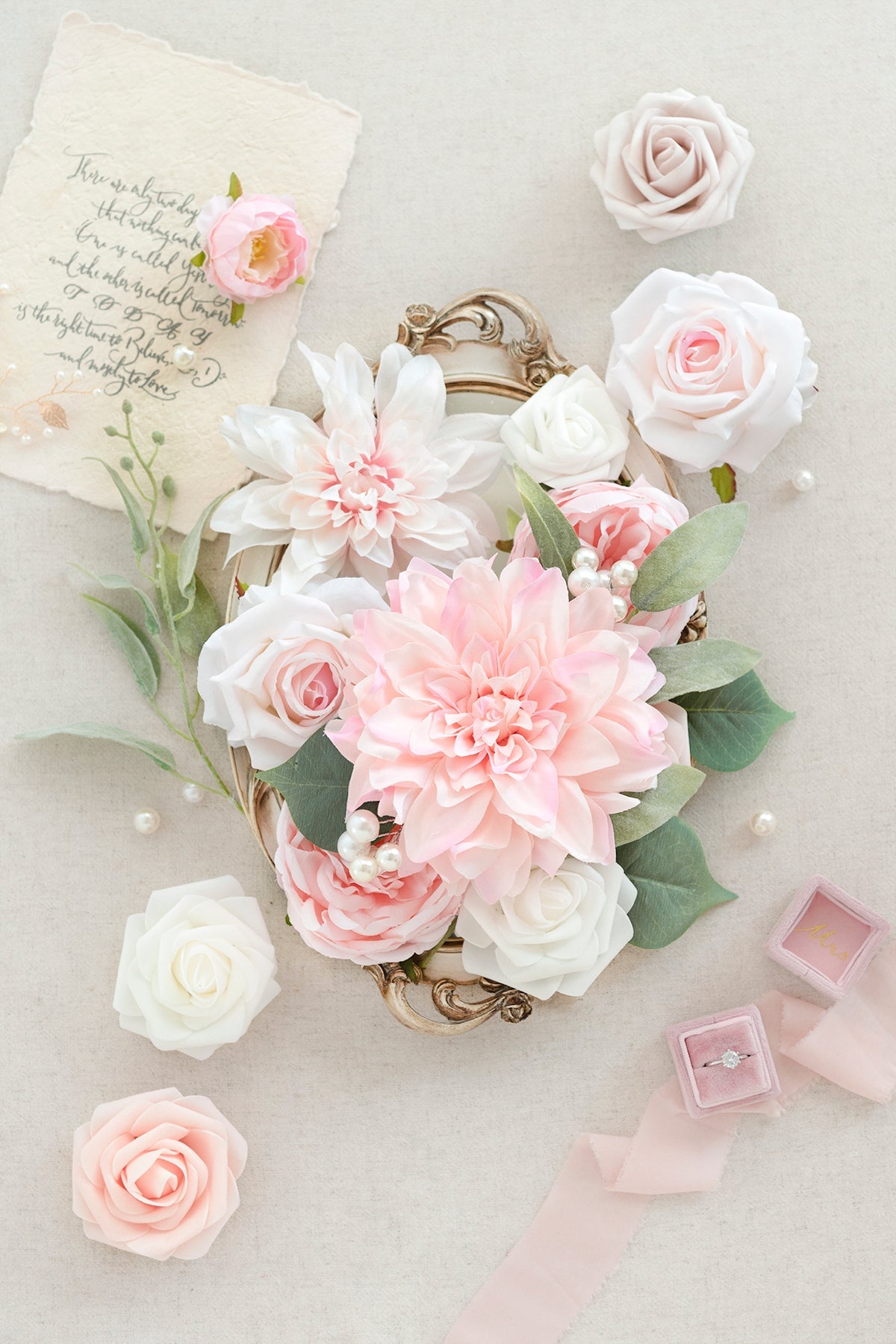 Silk Dahlia Designer Flower Boxes