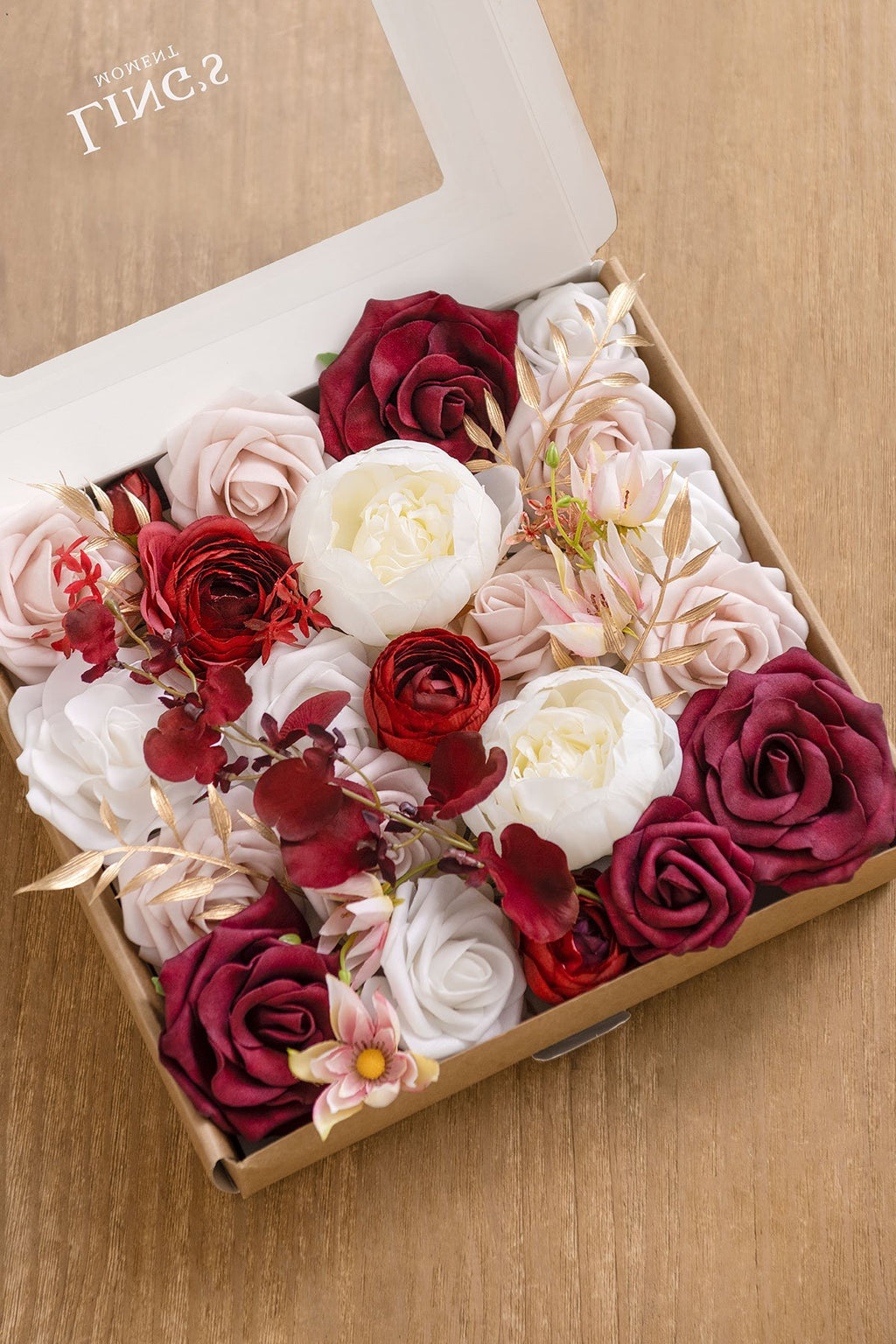 Burgundy & Marsala Flowers Box Set - 26 Styles - lingsDev